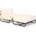 thumbnail image 2 of Outdoor Cloud Sofa – Metal Frame Patio Set with Ottoman – All-Weather Cushioned Lounge Chair – Garden, Balcony & Backyard, 2 of 3