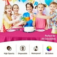thumbnail image 5 of Exquisite Premium 84" Round Plastic Tablecloth - Hot Pink Solid, 5 of 7