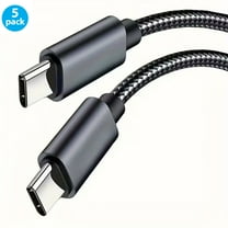 USB-C to USB-C Cable 60W [5-Pack 3ft], USBC Type C Charging Charger Cord Compatible with Samsung Galaxy S22/S21/S20 Ultra, Note 20/10, MacBook Air, iPad Pro, iPad Air 4, iPad Mini 6, Grey