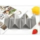 thumbnail image 5 of Taco Holder Rack 430 Stainless Steel | Versatile 1-Slot Pancake Taco Stand | Durable Easy-Clean Dishwasher Safe | Space-Saving Serving Tray | Ideal for Parties, Kitchen Organizer, Silver, 5 of 9