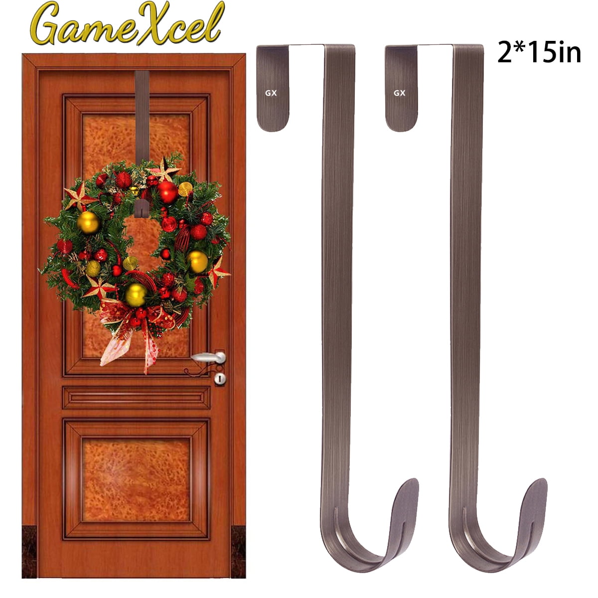 15 In Wreath Hanger Metal Wreath Holder Door Hook for Xmas Easter