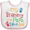 thumbnail image 3 of Inktastic Grammy and Papa Love Me Boys or Girls Baby Bib, 3 of 4