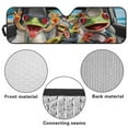 thumbnail image 5 of Uorisanigo Windshield Sun Shade Windshield Sunshade for Jeep Wrangler, Compass, Gladiator & Renegade, Heat Shield Shades Sun Visor Mat Block UV Keep Cool, Funny Hippie Frog Animal Driving, 5 of 7