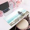 thumbnail image 2 of NEONWE Beach Zen Stone Gaming Mouse Pad Ocean Seascape Cobblestone Modern Large Desktop Mouse Pad with Stitched Edges Non-slip Rubber for Work Game Office Home, 3mm Thick, 31.5 X 15.75 Inch, 2 of 6