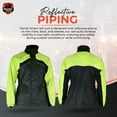 thumbnail image 3 of Daniel Smart Motorcycle Soft Polyester Rain Suit for Men Waterproof with Reflective piping and Zipper Closure., 3 of 7