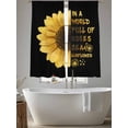 thumbnail image 5 of Sunflower Sheer Curtains for Living Room Bedroom, In A World Full of Roses Be A Sunflower Watercolor Floral Black Light Filtering Sheer Curtains, Rod Pocket Voile Window Drapes, 2 Panels Set 52"x 72", 5 of 7