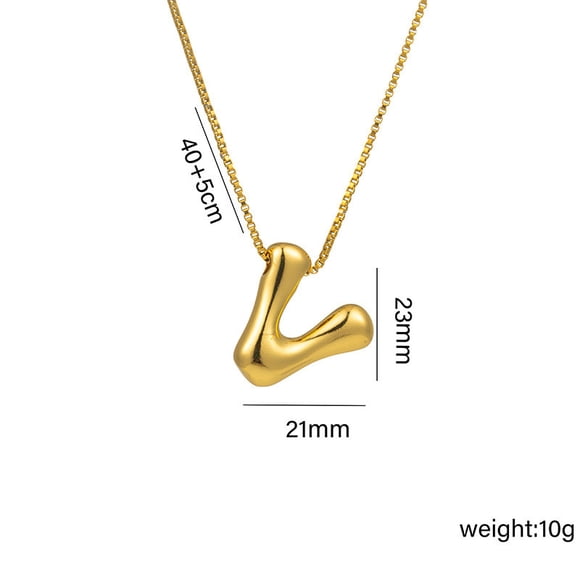 3Pcs Initial Letter Necklace, Cagogo Personalized Initial Letter Necklace, Custom Name Necklace for Women Her Mom, Gold Plated Alloy Bubble Pendant Necklace, Elegant Gift for Birthday Christmas