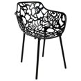 thumbnail image 1 of LeisureMod Devon Fauteuil de Salle à Manger Moderne Intérieur Extérieur en Aluminium Noir, 1 of 9