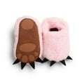 thumbnail image 5 of Soft Plush Animal Slip-on Slippers for Baby Boys Girls,Cute Fluffy Cartoon Monster Claw Baby Shoes for 0-18M, 5 of 7