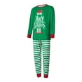 thumbnail image 3 of Nituyy Christmas Pajamas for Family Matching PJ's Sets with Letter and Printed Long Sleeve Tee and Bottom with Pocket, 3 of 10