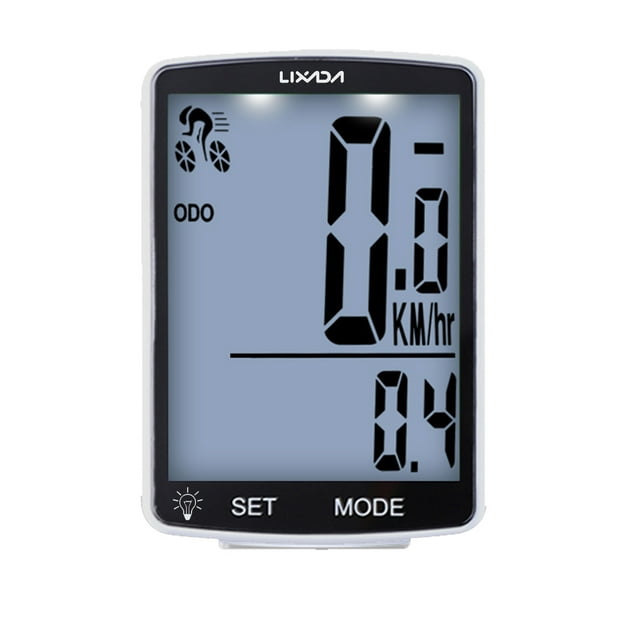 LIXADA Wireless Bike Computer Multi Functional LCD Screen Computer Mountain Bike Speedometer IPX6 Waterproof Cycling Measurable Stopwatch Cycling Accessories
