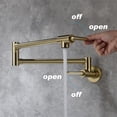 thumbnail image 5 of Cfowner Pot Filler Folding Faucet for Bar, Wall Mount Kitchen Faucet with Double Joint Swing Arm, Gold, 5 of 7