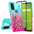 thumbnail image 2 of AT&T Radiant Max 5G Case / Fusion 5G Case / Cricket Dream 5G Case / Innovate 5G Case Ring Stand Liquid Glitter 360 Degree Protection Phone Case Cover w/Screen Protector - Purple/Blue, 2 of 6
