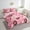 Pink, variant on Erosebridal Cute Unicorn Bed in a Bag Queen size , Strawberry Cup Cake Bed Set, Pink, Reversible 7pcs