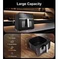 thumbnail image 6 of Emerson SmartVoice 10QT 6-in-1 Air Fryer, 1000+ Voice Control Commands, 100+ Recognized Food, No APP, No WIFI, Air Fry, Bake, Reheat, Dehydrate, 1700W, 6 of 8