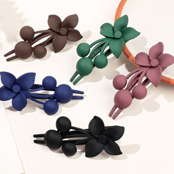 LOLIPPYY 3pcs French Clips for Women Create Fashionable Hairstyles Ginger Yellow ABS Daily Use Hair Accessories