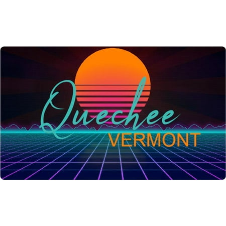 

Quechee Vermont 4 X 2.25-Inch Fridge Magnet Retro Neon Design