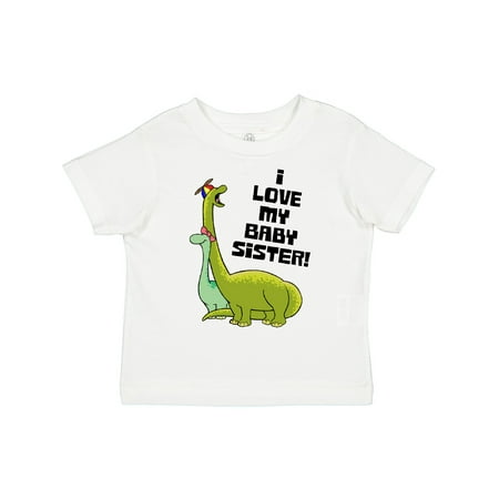 

Inktastic I Love My Baby Sister with Baby Brontosauruses Gift Toddler Boy or Toddler Girl T-Shirt