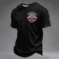thumbnail image 2 of Trgacdwlo USA 250th Anniversary 1776-2026 Flag Print Short Sleeve Mens Big and Tall Shirt Independence Day Red White and Blue Fourth of July Shirt Men Black M, 2 of 5