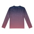thumbnail image 5 of Efsteb Girls Tops Long Sleeve Soft Crew Neck Gradient Print Casual Comfy Tunic Tops for All-Season Styles（Multicolor，9 Years）, 5 of 6