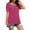 Hot Pink, variant on Womens White Blouse, Square Neck Puff Sleeve Top Relaxed Fit, Stretchy Casual & Business Casual Shirt Easy Care,Size 2XL