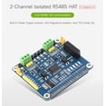 thumbnail image 3 of Expansion HAT Waveshare RS485 aislado de 2 canales para Raspberry Pi, 3 of 8