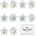 thumbnail image 2 of 40Pcs 4 Colors Silicone Earring Backs Star Shape Locking Secure Back of Earring Replacement Clear Secure Pierced Earring Backs Stopper for Diamond Studs Heavy Droopy Earrings, 2 of 7