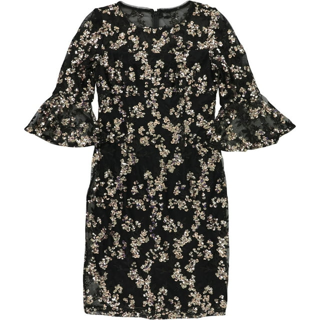 Alex Evenings Womens Embroidered Sheath Dress, rustcopper, 14