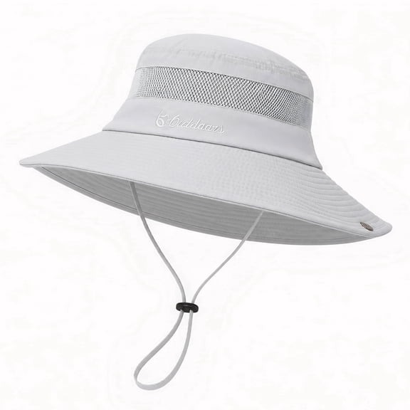 Yawlsow Unisex Wide Brim Sun Hat with Breathable Mesh Upf 50 Outdoor Foldable Bucket Hat for Beach Hiking Fishing Travel