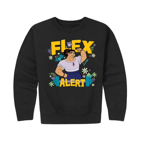 Disney's Encanto - Luisa Flex Alert - Toddler And Youth Crewneck Fleece Sweatshirt