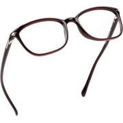 LifeArt Blue Light Blocking Glasses, Anti Eyestrain, Computer Reading Glasses, Gaming Glasses, TV Glasses for Women and Men, Anti Glare (DarkRed, +0.75 Magnification)