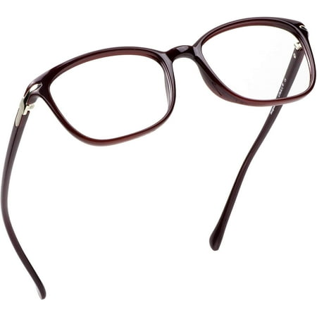 LifeArt Blue Light Blocking Glasses, Anti Eyestrain, Computer Reading Glasses, Gaming Glasses, TV Glasses for Women and Men, Anti Glare (DarkRed, +0.75 Magnification)