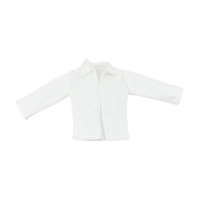 Figura de acción a escala 1/12, ropa coleccionable, accesorio de disfraz, camisa de color sólido Blanco