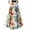 Blue, variant on Women Bohemian Floral Print Maxi Skirt High Waist Pocket Party Beach Long Skirt