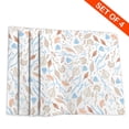 thumbnail image 2 of DouZhe Polyester Set de 4 Sets de Table, Feuille Florale Motif Décoratif Résistant à la Chaleur Place Mats pour Table à Manger, 12 x 18 Po, 2 of 6