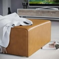 thumbnail image 7 of Modway Mingle Modern Faux Leather Upholstered Ottoman in Tan, 7 of 7