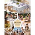 thumbnail image 5 of Purple Teal Botanical Table Cloth, Watercolor Spring Eucalyptus Leaves Waterproof Tablecloth for Square Tables, Reusable Washable Fabric Table Cover for Restaurant Kitchen Dining Tables 54"x54", 5 of 6