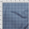 thumbnail image 3 of oneOone Georgette Viscose Indigo Blue Fabric Houndstooth Sewing Fabric By The Yard Printed Diy Clothing Sewing Supplies 42 Inch Wide, 3 of 4