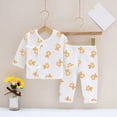 thumbnail image 2 of CAUYDY 0 3 6 9 12 Months Preemie Girls Clothes Newborn Baby Pajamas for Girl Fall Winter Long Sleeve Tee Shirt and Pants 2 Piece Set Infant Outfits Cute Pjs Sizes 3-6 Months,Brown, 2 of 7