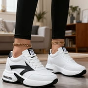 Women's Platform Sneakers Wedges Lace Up Shoes Increase Fashion Sneakers for Womens Girls