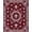 Red, Pattern 1, variant on ODIKA 4'x6' Machine Washable Non-Slip Area Rug, Fleur de Medallion Hand Hooked Traditional High Traffic Rug, Red, 236890
