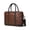 Two Tone Brown, variant on Unisex Adjustable Length Leather Laptop Briefcase with Adjustable Shoulder Strap, Blue with Brown Stripes