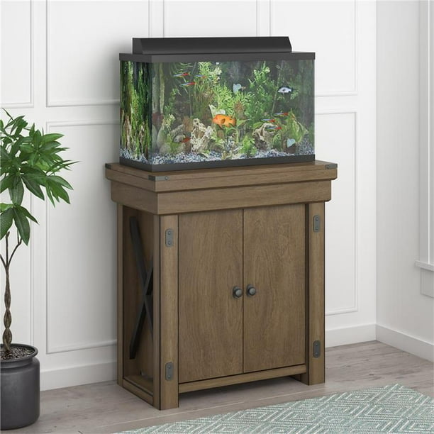 Flipper Wildwood 20 Gallon Aquarium Stand in Rustic Gray