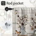 thumbnail image 3 of Farmhouse Window Curtains for Bedroom 52 x 84 Inch Rod Pocket Rustic Country Vintage Retro Wood Wooden cottagecore Cotton Autumn Fall Cute Living Room Treatment Set of 2 Curtain Panels Drapes, 3 of 6
