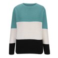 thumbnail image 5 of BVOFAR Sweaters for Women Trendy Long Sleeve Color Block Tops Cozy Lightweight Crew Neck Pullover Fall Winter Travel Jumpers, 5 of 6