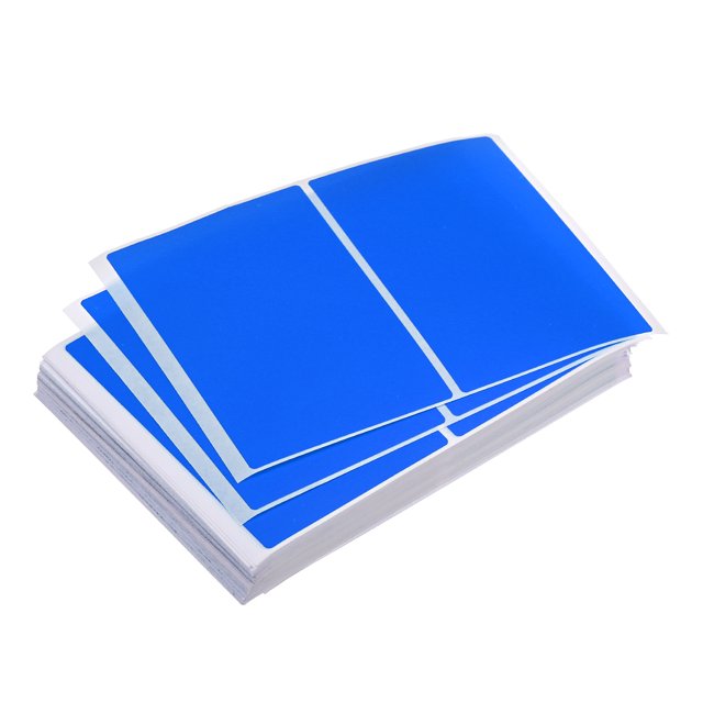 Unique Bargains 200 Étiquettes Couleur Rectangle Autocollants Code Couleur Autocollant, 3 X 2 Pouces Auto-Adhésif Bleu