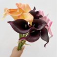 thumbnail image 3 of Nvzi 20 flores artificiales de seda color atardecer de 34 cm para el Día de la Madre, hogar, cocina y boda., 3 of 4