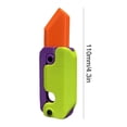 thumbnail image 2 of 30uds. Cuchillo de juguete de zanahoria con impresión 3D, juguete relajante para adultos y adolescentes (naranja, morado y verde), 2 of 2