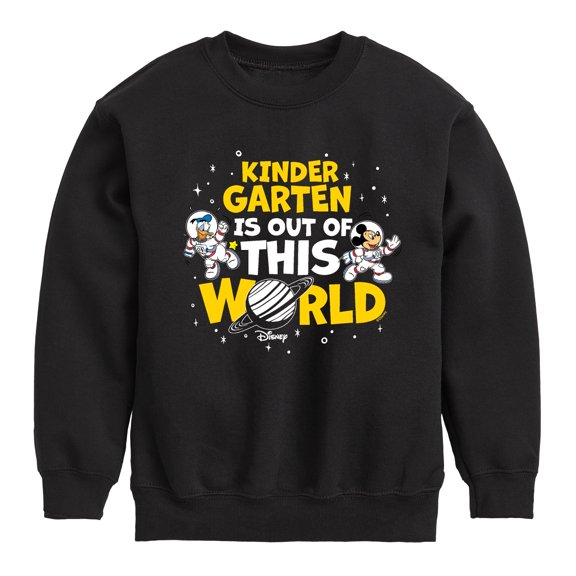 Mickey & Friends - Kindergarten Out Of This World - Youth Crewneck Fleece Sweatshirt