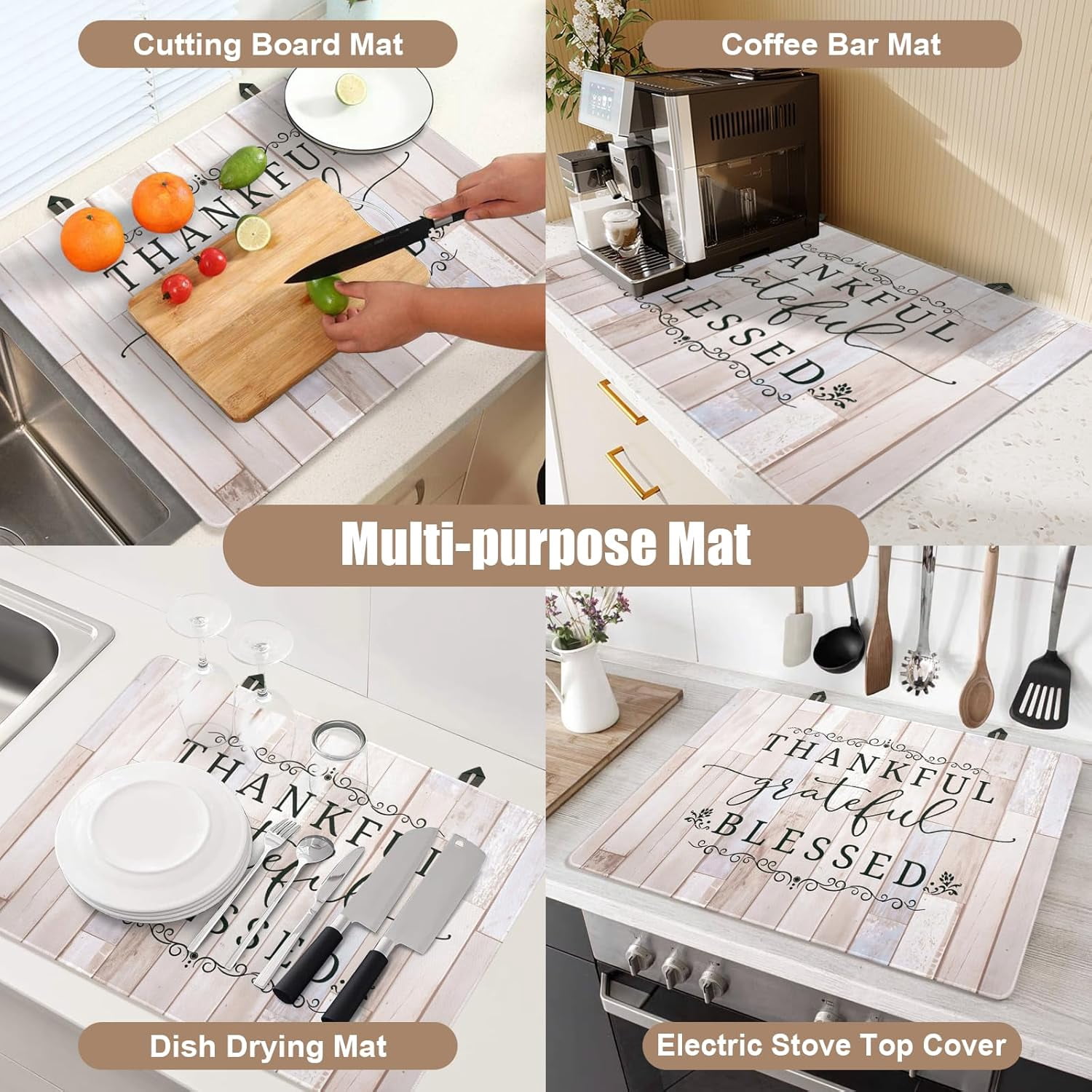 Stove Top Covers for Electric Stove, Glass Cooktop Protector Heat Resistant Stovetop Mat for Kitchen Decor 28 x 20 Inch